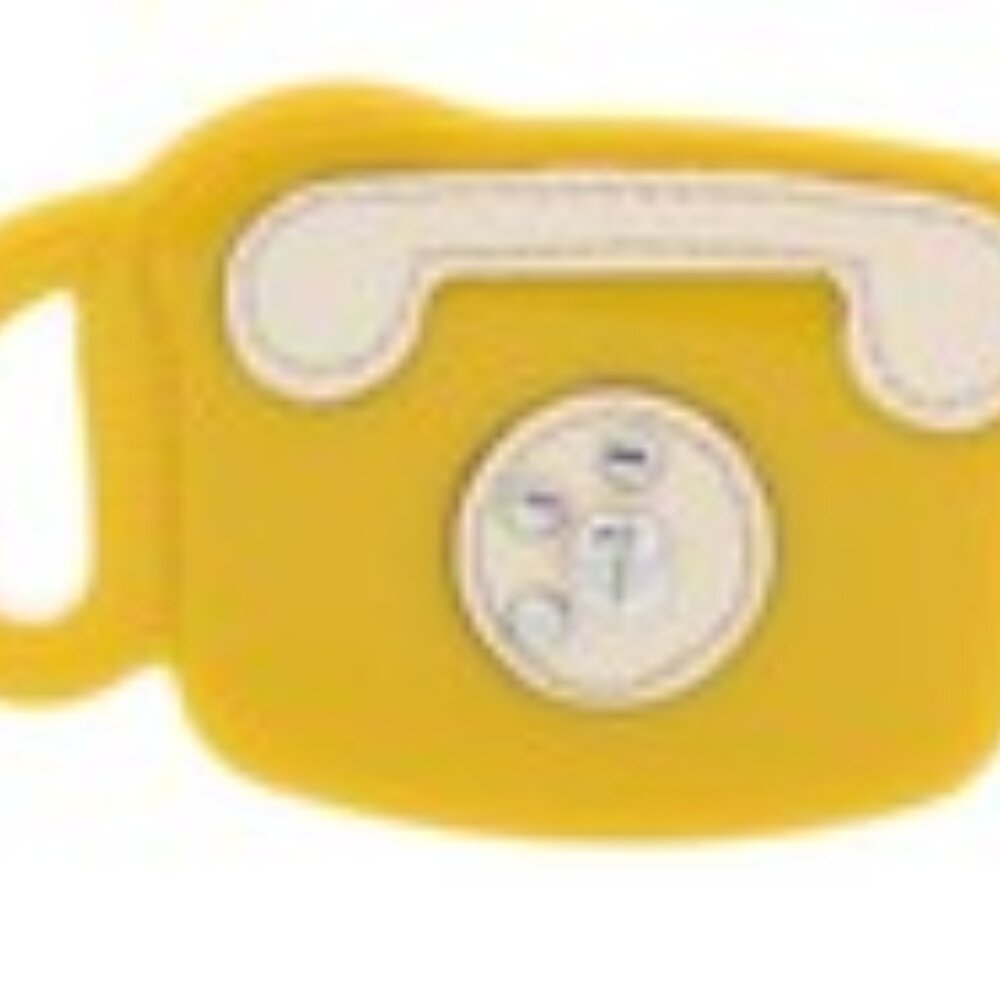 PRADA Resin ans Leather Retro Phone Brooch